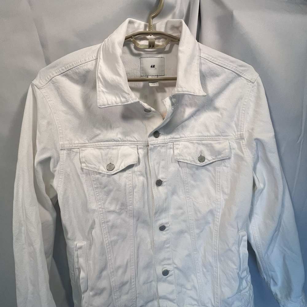 Keith Haring Jacket H&M Limited Edition Mens Size Small Denim Relaxed White - Picture 10 of 14